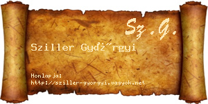 Sziller Györgyi névjegykártya