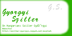 gyorgyi sziller business card